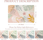 Lahome Pink Carpet for Living Room - 4x6 Area Rug for Bedroom Washable Non-Slip Boho Rug Throw Cute Soft Nursery Kids Rug, Abstract Botanical Print Indoor Rugs for Kitchen Entryway Laundry Dining Room