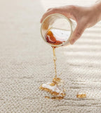jxgzyy Beige Area Rug Solid, 0.36'' Thick Low Pile Textured Rug for Bedroom, Minimalist Aesthetic Home Décor for Dining Table, Polypropylene Kitchen Rug with Non-Slip Backing, 5x7