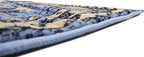 Unique Loom Taftan Collection Border Geometric Tribal Inspired Design Area Rug (2' 2 x 8' 2 Runner, Light Blue/ Gold)