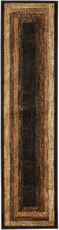 Home Dynamix Royalty Vega Contemporary Geometric Runner Area Rug, Black/Beige, 1'9"x7'2"
