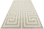 Unique Loom Athens Collection Classic Geometric Modern Border Design Area Rug (5' 0 x 8' 0 Rectangular, Gray/ Beige)