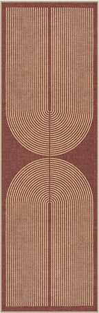 Lahome Modern Rainbow Easy Jute Entryway Runner Rug, Washable Indoor Outdoor Carpet Runners for Hallway 8ft, Farmhouse Non Slip Non Shedding Kitchen Mats for Floor Porch Laundry Room