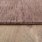 Hand Knotted Loom Wool ECO-Friendly Area Rugs - 10'x10', Square, Light Brown Color, Solid Plain Design, High Pile Handmade Anti Skid Area Rugs for Living Room, Bed Room (L00111)