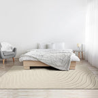 LUXE WEAVERS Modern Geometric Wave Cream 6x9 Area Rug