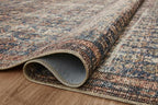Loloi Amber Lewis Billie Collection, Ocean & Brick 2'-6" x 7'-6" Area Rug – Antique & Distressed Accent Rugs for Living Room, Bedroom, Entryway & Hallway, No Shed High Traffic Area Home Decor Rug
