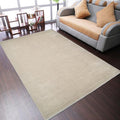 Hand Knotted Loom Wool ECO-Friendly Area Rugs - 3'x5', Rectangle, Beige Color, Solid Plain Design, High Pile Handmade Anti Skid Area Rugs for Living Room, Bed Room (L00111)
