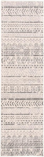Rugshop Geometric Boho Perfect for high Traffic Areas of Your Living Room,Bedroom,Home Office,Kitchen Runner Rug 2'7" x 12' Gray