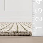 Rugs USA Melrose Green/Ivory, 7'6" x 9'6", Handmade, Wool & Cotton, Soft and Cozy, High Traffic, Stain Resistant, Easy Clean, Durable Area Rug for Bedroom, Living Room, Dining Space, Den, Entryway
