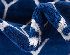 Unique Loom Marilyn Monroe Glam Collection Area Rug - Trellis (5' x 8' Rectangle, Navy Blue Silver/ Silver)