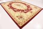 Unique Loom Versailles Collection Traditional Classic Floral Motif Area Rug (8' 0 x 11' 4 Rectangular, Burgundy/ Ivory)