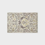EVERGRACE Area Rugs for Entryway 2x3, Boho Floral Faux Wool Indoor Outdoor Small Rugs, Washable Rugs for Bedroom Bathroom Laundry Doormat, Low Pile Floor Mat Carpet for Home Decor, Gray