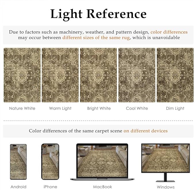 2x10 Washable Runner Rug for Kitchen Hallway Brown Vintage Non-Slip Low Pile Distressed Rustic Carpet Lightweight Vacuumable Soft Long Throw Rug for Indoor Entryway Bedroom