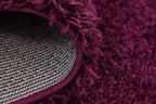 Unique Loom Solid Shag Collection Area Rug (7' 1" x 10' Rectangle, Eggplant Purple)