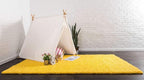 Unique Loom Solid Shag Collection Area Rug (6' 1" x 9' Rectangle, Tuscan Sun Yellow)