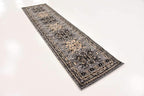 Unique Loom Taftan Collection Border Geometric Tribal Inspired Design Area Rug (2' 2 x 8' 2 Runner, Gray/ Black)