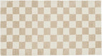 Revival Rugs Gambit 3'x5' Machine Washable Area Rug for Kitchen Bedroom - 100% Recycled Oeko-TEX Certified, Medium Pile, Camel, Beige