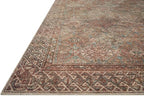 Loloi Amber Lewis Billie Collection, Aqua & Rust 6'-0" x 9'-0" Area Rug – Antique & Distressed Accent Rugs for Living Room, Bedroom, Entryway & Hallway, No Shed High Traffic Area Home Decor Rug