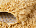 Unique Loom Davos Shag Collection Area Rug - Solid (5' 3" x 8' Rectangle, Sun Yellow)