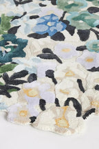 Cassia Wool Viscose Area Rug - 7’ x 10' – Handmade Wool Area Rugs –Blue – Rugs for Living Room, Bedroom – Anti-Skid – Carpets with Non-Slip Natural Backing with 100% Cotton