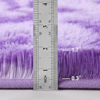 Large Shag Area Rugs 6 x 9, Tie-Dyed Plush Fuzzy Rugs for Living Room, Ultra Soft Fluffy Furry Rug for Bedroom, Indoor Carpet Nursery Rugs for Kids Room Home Decor, Purple