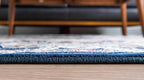 Unique Loom Narenj Collection Classic Traditional Medallion Textured Design Area Rug, 5 x 8 ft, Navy Blue/Tan
