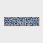 EVERGRACE Hallyway Area Runner Rugs 2x8, Boho Floral Faux Wool Indoor Outdoor Rugs, Washable Rugs for Bedroom Dining Room Living Room Kitchen, Low Pile Floor Mat Carpet for Home Decor, Celtic Blue