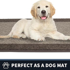 PURRUGS Dirt Trapping Door Mat 34" x 60", Non-Slip/Skid Machine Washable Entryway Rug, Shoes Scraper, Throw Rug, Super Absorbent Area Rug for Muddy Wet Shoes and Paws, Beige & Grayish Brown