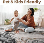 3x5 Washable Area Rugs for Living Room, Modern Abstract Rug Entryway Kitchen Non Slip Throw Rug, Stain Resistant Carpet for Dining Room Playroom Bedroom, Pet & Kids Friendly