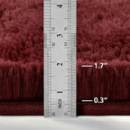 Large Shag Area Rugs 5 x 8, Plush Fuzzy Rugs for Living Room, Ultra Soft Fluffy Furry Rug for Bedroom, Indoor Carpet Nursery Rugs for Kids Room Home Decor, Burgundy