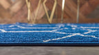 Unique Loom Trellis Frieze Collection Area Rug - Geometric (10' x 14' 1" Rectangle Navy Blue/Ivory)