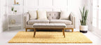 Unique Loom Davos Shag Collection Area Rug - Solid (10' x 13' 1" Rectangle, Sun Yellow)