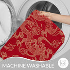 Dragon Bath Rugs Microfiber Bathroom Mat Soft Plush Shaggy Shower Mat for Bathroom Fluffy Comfortable Water Absorbent Carpet Non-Slip Machine Washable 20"X30"