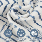 Nakagishi 5x7 Area Rug Living Room: Machine Washable Boho Large Neutral Farmhouse Stain Resistant Indoor Floor Rugs Moroccan Carpet for Bedroom Nursery Dorm Classroom Playroom Dining Room- Navy Blue