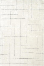Abani Cream Area Rug – 5' x 8' – Oliver Collection – Striped Pattern – Non-Shedding, Easy to Clean – Durable for Living Room, Bedroom, or Office, Pet & Child Friendly