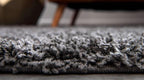 Unique Loom Solid Shag Collection Area Rug (2' 6" x 16' 5" Runner, Graphite Gray)