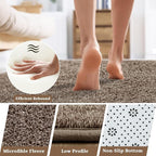 HQAYW 5x7 Area Rugs for Living Room Bedroom, Modern Thickened Memory Foam Soft Rug, Indoor Low Pile Minimalist Washable Non Slip Carpets for Kids Girls Boys Nursery Dorm Home Decor, Brown