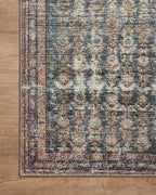 Loloi Amber Lewis Billie Collection, Ocean & Brick 5'-0" x 7'-6" Area Rug – Antique & Distressed Accent Rugs for Living Room, Bedroom, Entryway & Hallway, No Shed High Traffic Area Home Decor Rug