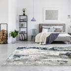 LUXE WEAVERS Kimberly Collection Ivory 4x5 Modern Abstract Area Rug