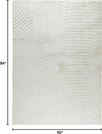 Washable Area Rugs 5x7 Rugs for Living Room Light Beige Faux Rabbit Fur Rug for Bedroom Faux Sheepskin Rug Teen Room Home Décor(Light Beige, 5x7)…