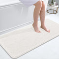 OLANLY Bathroom Rugs 47x20, Extra Soft Absorbent Chenille Bath Rugs, Rubber Backing Quick Dry, Machine Washable Bath Mats for Bathroom Floor, Tub and Shower, Home Decor Accessories, Ivory