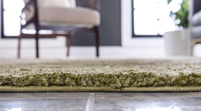 Unique Loom Solo Collection Area Rug - Calabasas (5' 3" x 7' 7" Rectangle, Light Green)