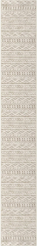 KUTA Long Hallway Runner Rug 2.6x18 Non-Slip Washable, Moroccan Vintage Beige Boho Kitchen Rugs Ultra Soft Distressed Geometric Floor Carpet Runners for Bedroom Laundry Stairway Entryway