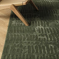 Revival Rugs Shell 2'7"x4'11" Machine Washable Area Rug for Kitchen Bedroom - 100% Recycled Oeko-TEX Certified, Medium Pile, Green