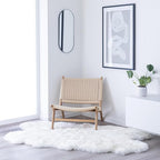 Real Sheepskin Rug 4x6 ft | Sheepskin Rugs for Living Room and Sofa | Bedside Rugs for Bedrooms | Large Fluffy Rug is Breathable & Heat-regulating in Color White