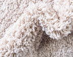 Unique Loom Davos Shag Collection Area Rug - Solid (5' 3" Square, Linen)