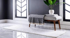 Unique Loom Solo Collection Area Rug - Calabasas (2' 2" x 13' Runner, Snow White)