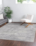 Unique Loom Finsbury Collection Area Rug - Sarah (7' 10" Square, Gray/ Ivory)