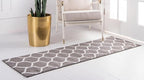 Rugs.com Lattice Frieze Collection Rug – 2' x 13' Runner Dark Gray Medium Rug Perfect for Living Rooms, Large Dining Rooms, Open Floorplans