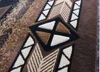 YHSF South West Native American Area Rug C318 - Easy Clean, Thick, Soft, Durable Native Tribal American Indian Inspired Rug for Bedroom/Living Room and More - Black, 8 Feet x 10 Feet