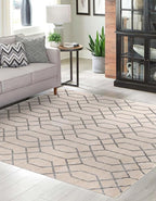 Unique Loom Marilyn Monroe Glam Collection Area Rug - Trellis (7' 10" Square, White Silver/ Silver)